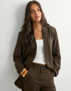 Pieces - Ruskea - Pckamil Ls Loose Blazer Noos Bc