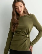 Malina - Vihreä - Mailey Jersey Embellished Long Sleeve Top