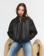 Only - Ruskea - Onlmarie Faux Leather Puffer Cc Otw