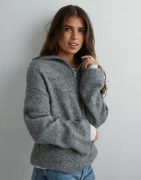 Vero Moda - Harmaa - Vmmirla Ls Highneck Zipper Long Pul