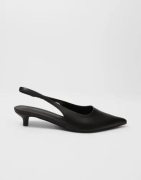Nelly - Musta - Low Kitten Heel Slingback