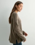 Only - Ruskea - Onlhazel Ls Highneck Overs Pull Knt