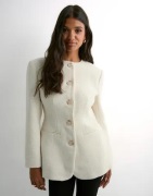 Malina - Valkoinen - Carol Fitted Round Neck Blazer