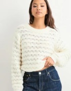 Vero Moda - Valkoinen - Vmlauryn Ls O-Neck Pullover Ga Boo