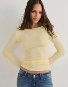 Nelly - Keltainen - Ultra Soft Boat Neck Top