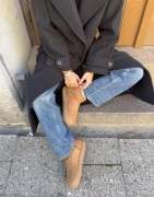 Nelly - Beige - Chunky Mini Boots