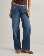 Gina Tricot - Sininen - Ultra low wide jeans
