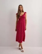 Nelly - Punainen - Smock Midi Dress