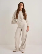 Gina Tricot - Beige - Rib trousers