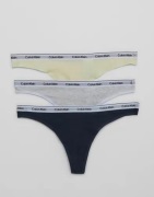 Calvin Klein Underwear - Kuviollinen - Thong 3PK
