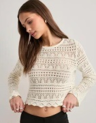 Only - Valkoinen - Onlelke Life Ls Pullover Knt Noos