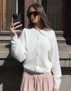 Nelly - Valkoinen - Fuzzy Knit Cardigan