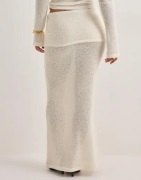 Nelly - Valkoinen - Luxe Texture Maxi Skirt