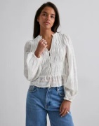 Gina Tricot - Valkoinen - Smock blouse