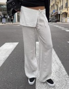 Nelly - Valkoinen - Skirt Detail Pants