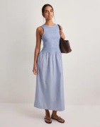 Vero Moda - Sininen - Vmleya Sl 7/8 Stripe Smock Dress Wv