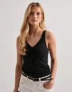 Pieces - Musta - Pcmaliva Sl V-Neck Top Jrs Noos Bc