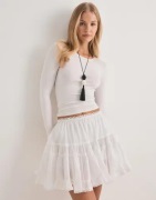 Only - Valkoinen - Onlcampiri Short Frill Skort Wvn
