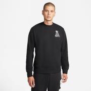 Nike Collegepaita NSW Fleece Crew - Musta/Valkoinen