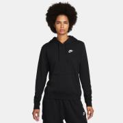 Nike Huppari NSW Club Fleece - Musta/Valkoinen Nainen