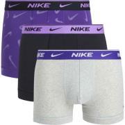 Nike Bokserit Everyday Cotton Stretch 3-pack - Violetti/Harmaa