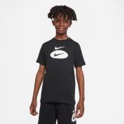 Nike T-paita NSW - Musta/Valkoinen Lapset