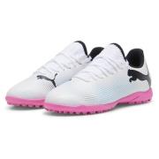 PUMA Future 7 Play TT Phenomenal - Valkoinen/Musta/Poison Pink Lapset