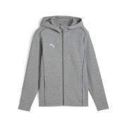 PUMA Huppari teamFINAL Casuals Full Zip - Harmaa/Hopea