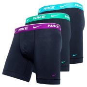 Nike Bokserit 3-pack - Musta/Sininen/Vihreä/Violetti