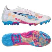 PUMA Ultra 5 Ultimate MG Volume Up - Valkoinen/Sininen/Poison Pink/Fiz...